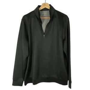 Hickey Freeman Charcoal Gray Quarter Zip Pullover M